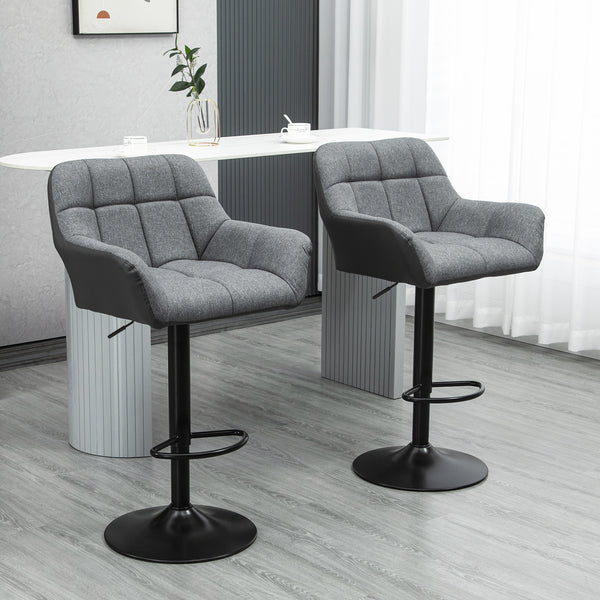 Barhocker 2er-Set höhenverstellbar modern Grau