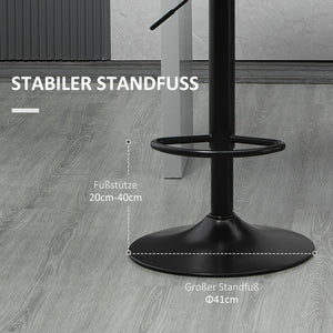 Barhocker 2er-Set höhenverstellbar modern Grau