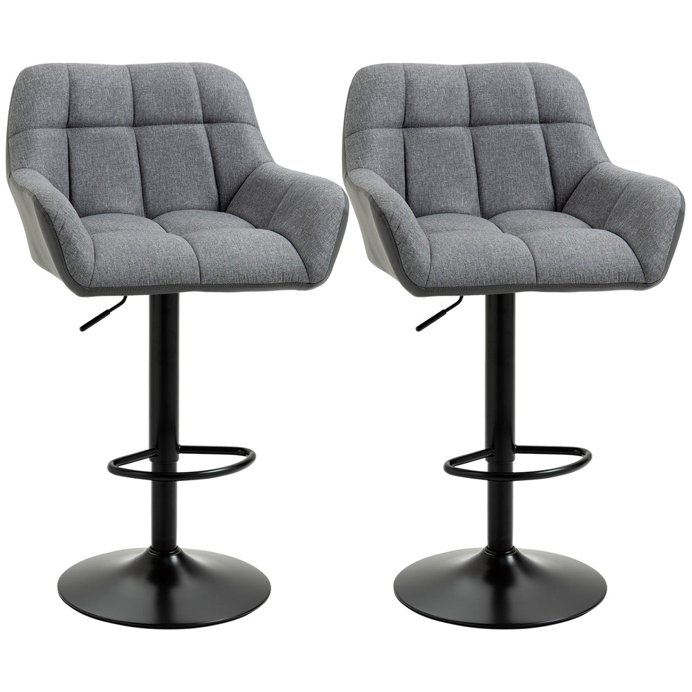 Barhocker 2er-Set höhenverstellbar modern Grau