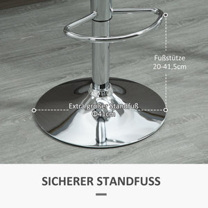 Barhocker 2er-Set höhenverstellbar modern Weiss