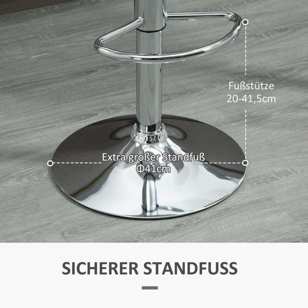 Barhocker 2er-Set höhenverstellbar modern Weiss