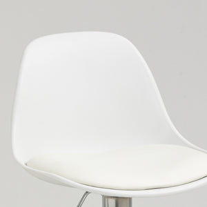 Barhocker 2er-Set höhenverstellbar modern Weiss