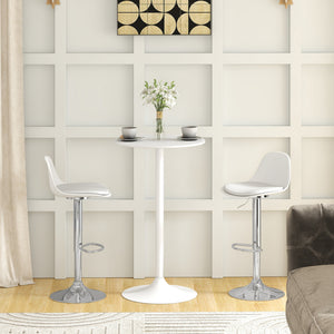 Barhocker 2er-Set höhenverstellbar modern Weiss