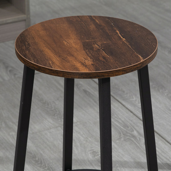 Set di 2 sgabelli da bar, design industriale, robusti, marroni