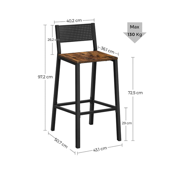 Barhocker 2er-Set IndustrialVIBE