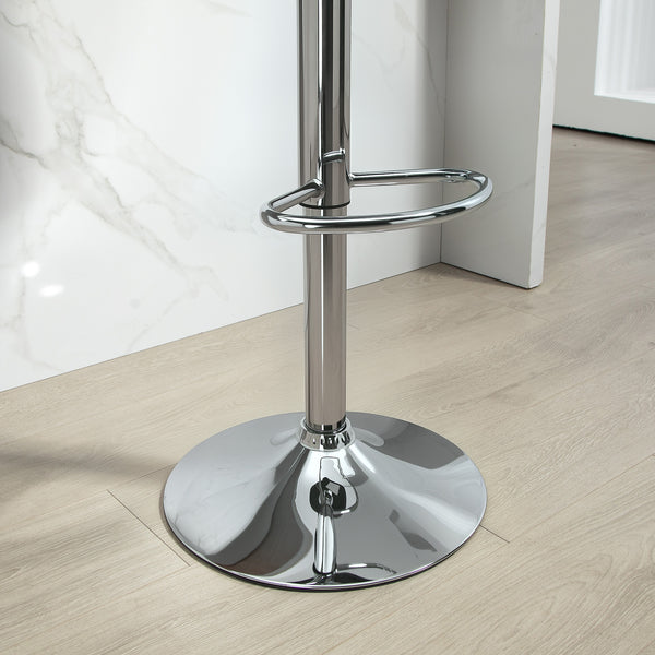 Barhocker 2er Set höhenverstellbar drehbar mit Lehne schwarz