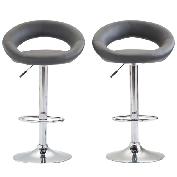 Wanda grey bar stools in a set of 2