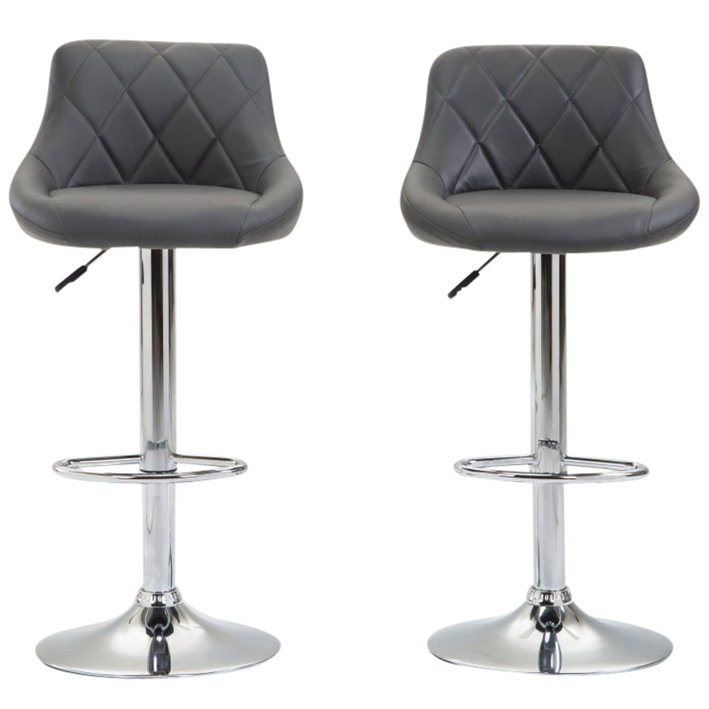 JASPER bar stools, anthracite, set of 2