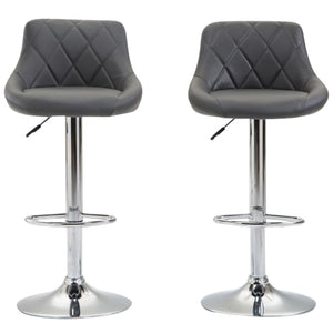 JASPER bar stools, anthracite, set of 2