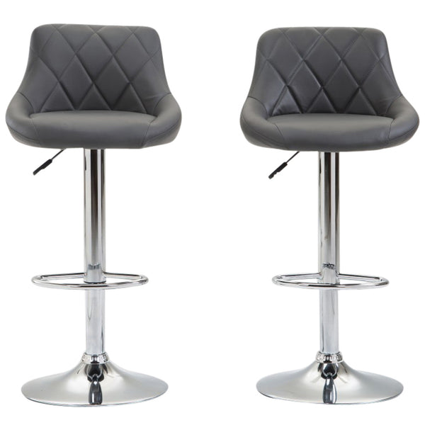 JASPER bar stools, anthracite, set of 2