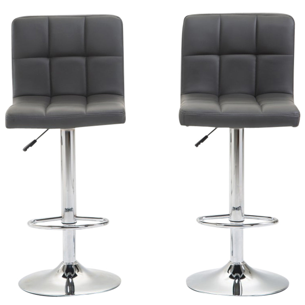 Lima grey bar stools in a set of 2