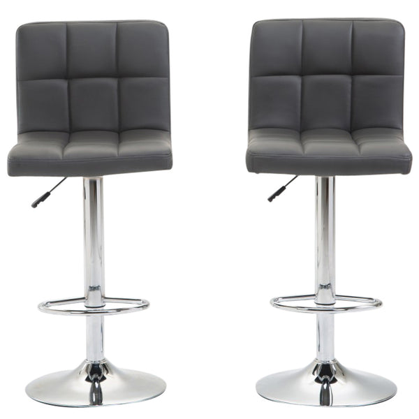 Lima grey bar stools in a set of 2