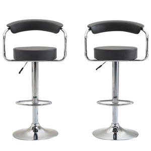 WENDY bar stools, anthracite, set of 2