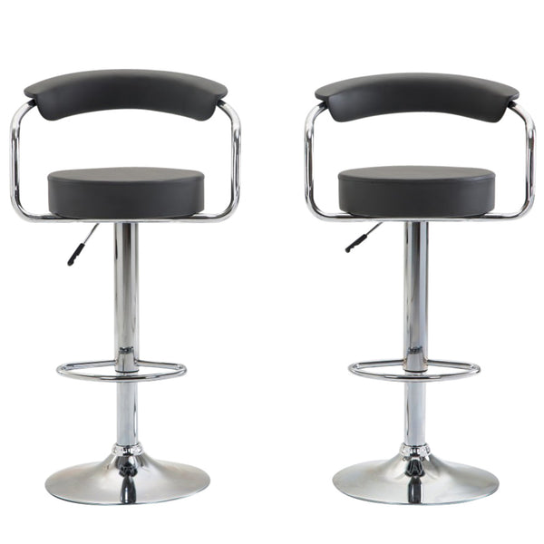 WENDY bar stools, anthracite, set of 2