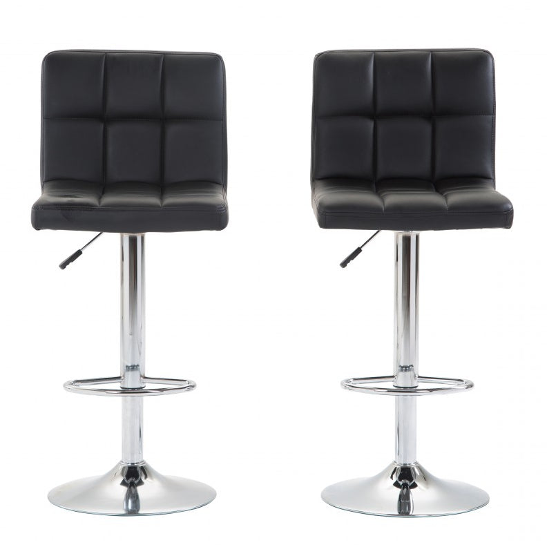 Lima black bar stools in a set of 2