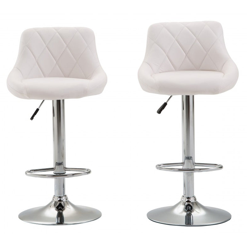 Jasper white bar stools in a set of 2