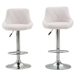 Jasper white bar stools in a set of 2