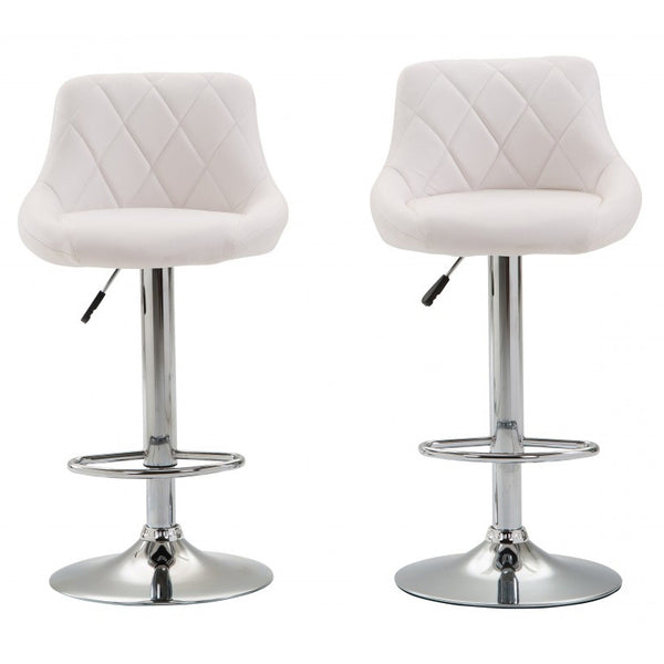 Jasper white bar stools in a set of 2