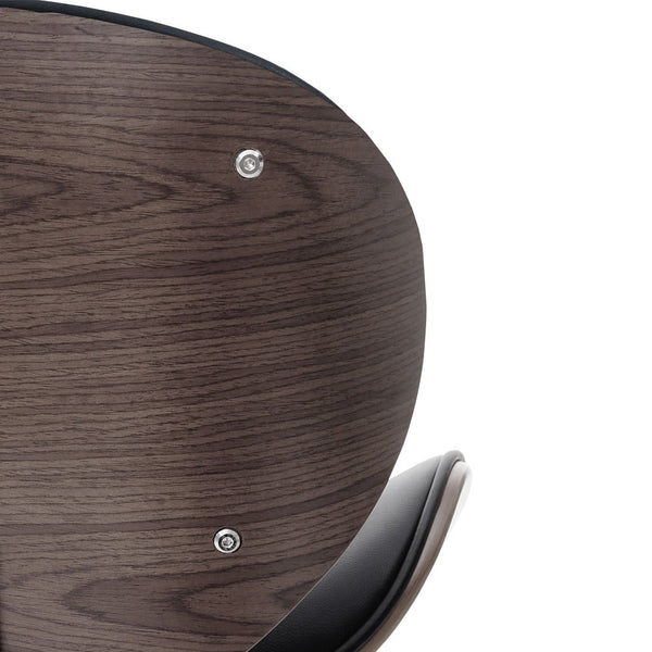 Barhocker Barstuhl Bugholz Retro-Design Holz Kunstleder grau