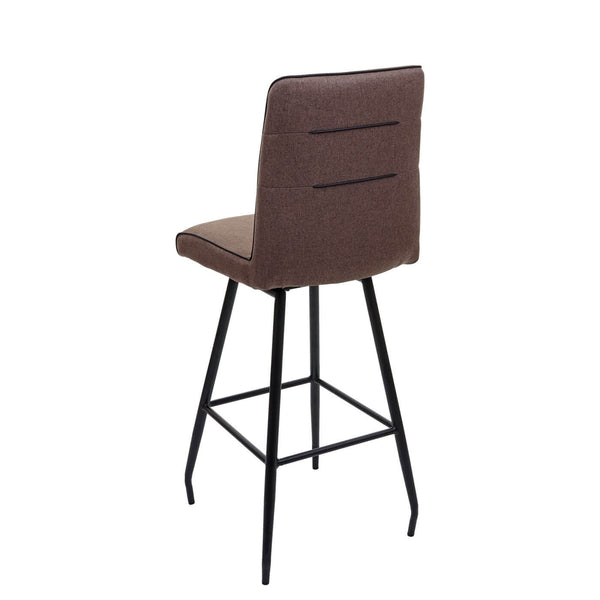 Barhocker Tresenhocker Stahl Stoff/Textil braun