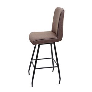 Barhocker Tresenhocker Stahl Stoff/Textil braun