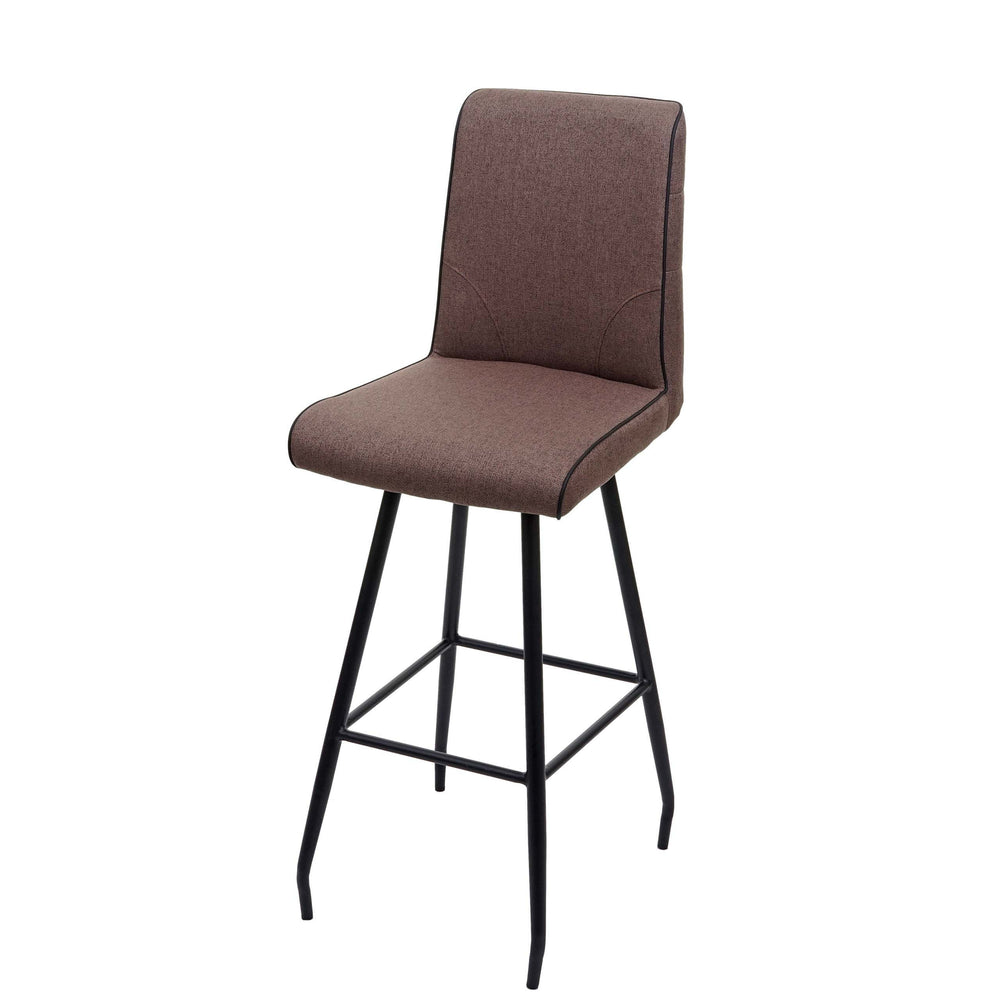 Barhocker Tresenhocker Stahl Stoff/Textil braun
