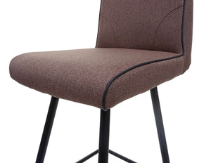 Barhocker Tresenhocker Stahl Stoff/Textil braun