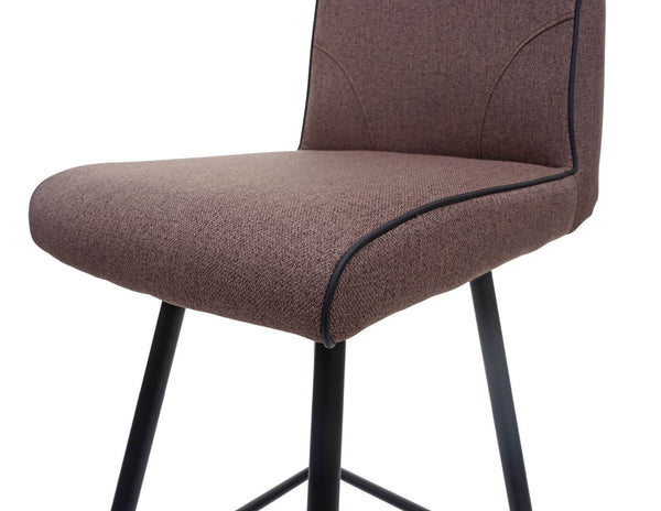 Barhocker Tresenhocker Stahl Stoff/Textil braun