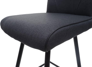 Barhocker Tresenhocker Stahl Stoff/Textil dunkelgrau