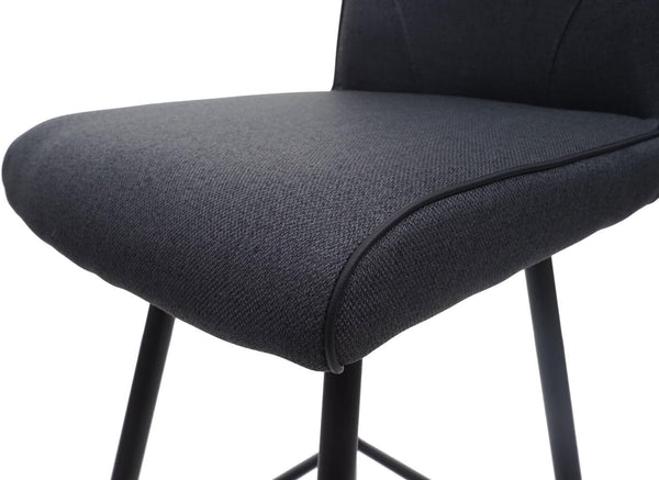 Barhocker Tresenhocker Stahl Stoff/Textil dunkelgrau