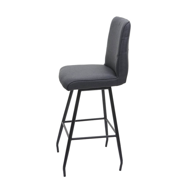 Barhocker Tresenhocker Stahl Stoff/Textil dunkelgrau