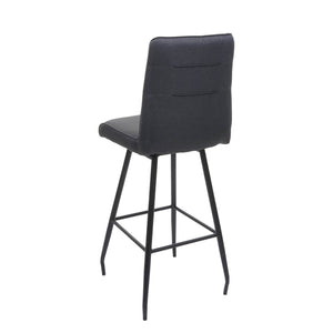 Barhocker Tresenhocker Stahl Stoff/Textil dunkelgrau