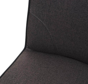Barhocker Tresenhocker Stahl Stoff/Textil grau-braun