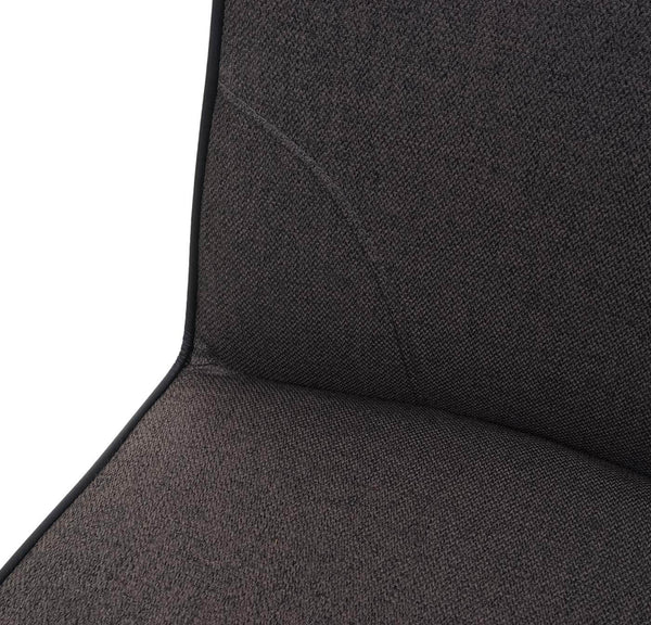 Barhocker Tresenhocker Stahl Stoff/Textil grau-braun