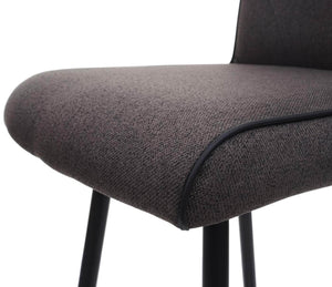 Barhocker Tresenhocker Stahl Stoff/Textil grau-braun