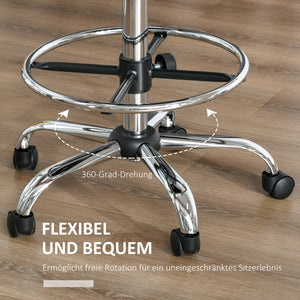 Sgabello da bar girevole, regolabile in altezza, beige
