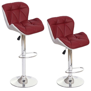 Barhocker Barstuhl Tresenhocker höhenverstellbar Kunstleder bordeaux
