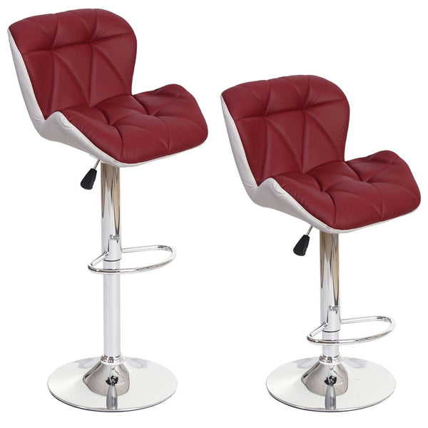 Barhocker Barstuhl Tresenhocker höhenverstellbar Kunstleder bordeaux