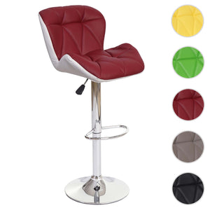 Barhocker Barstuhl Tresenhocker höhenverstellbar Kunstleder bordeaux