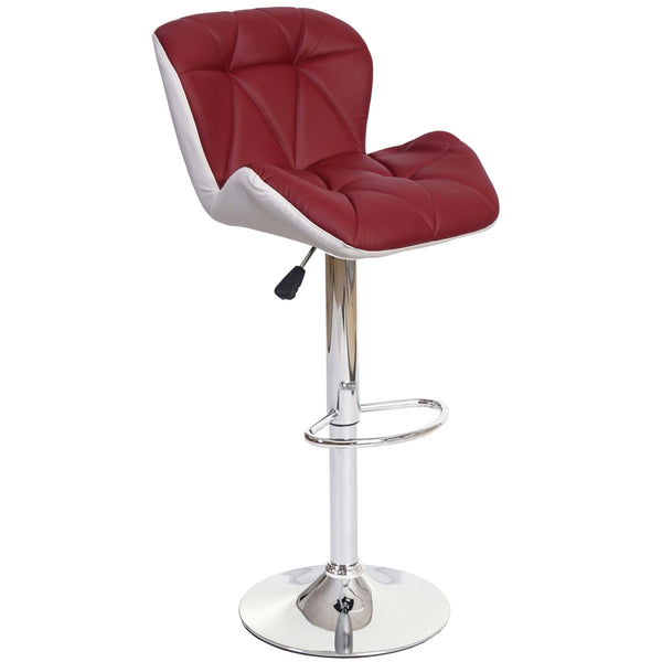 Barhocker Barstuhl Tresenhocker höhenverstellbar Kunstleder bordeaux