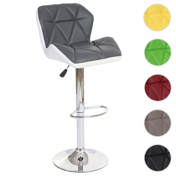 Barhocker Barstuhl Tresenhocker höhenverstellbar Kunstleder grau