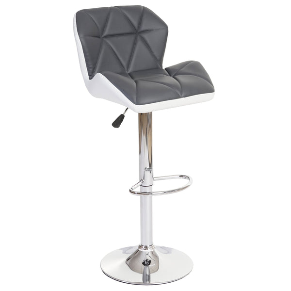 Barhocker Barstuhl Tresenhocker höhenverstellbar Kunstleder grau