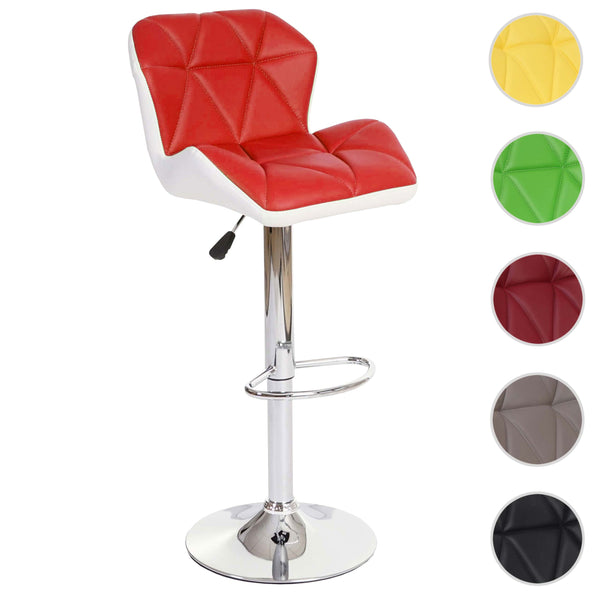 Barhocker Barstuhl Tresenhocker höhenverstellbar Kunstleder rot
