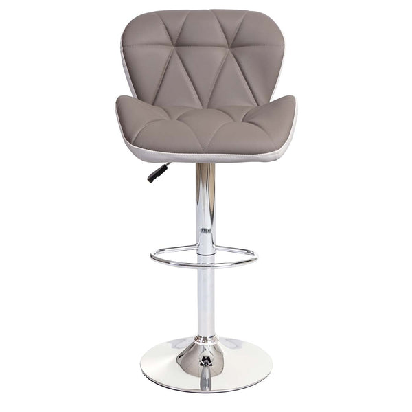 Barhocker Barstuhl Tresenhocker höhenverstellbar Kunstleder taupe-grau