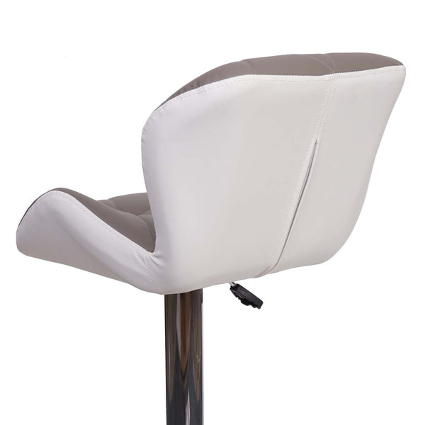 Barhocker Barstuhl Tresenhocker höhenverstellbar Kunstleder taupe-grau