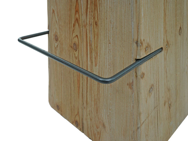 Barhocker Barstuhl Tresenhocker Industrial Massivholz natur Metalloptik