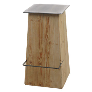 Barhocker Barstuhl Tresenhocker Industrial Massivholz natur Metalloptik