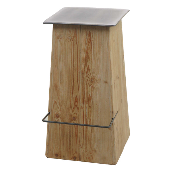Barhocker Barstuhl Tresenhocker Industrial Massivholz natur Metalloptik