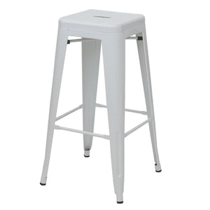 Barhocker Barstuhl Tresenhocker Metall Industriedesign stapelbar weiss