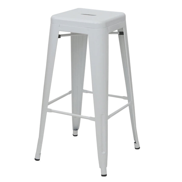 Barhocker Barstuhl Tresenhocker Metall Industriedesign stapelbar weiss